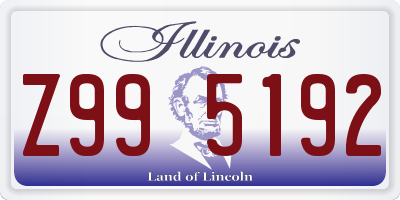 IL license plate Z995192