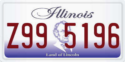 IL license plate Z995196