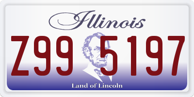 IL license plate Z995197