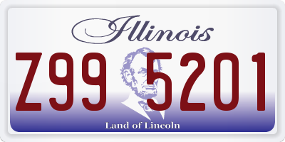 IL license plate Z995201
