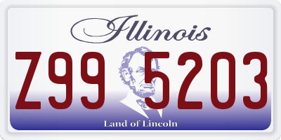 IL license plate Z995203