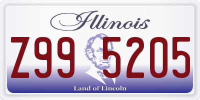 IL license plate Z995205