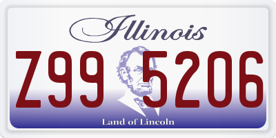 IL license plate Z995206