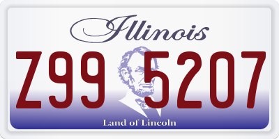 IL license plate Z995207