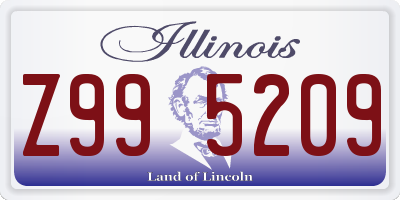 IL license plate Z995209