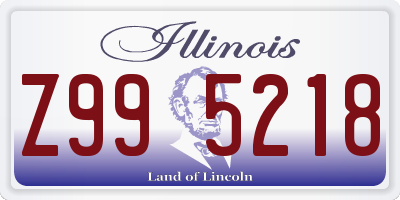 IL license plate Z995218