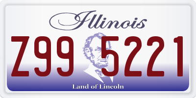 IL license plate Z995221