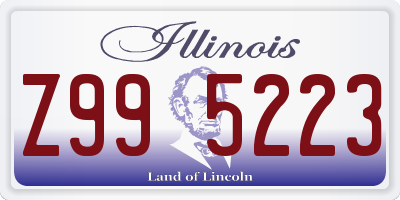 IL license plate Z995223