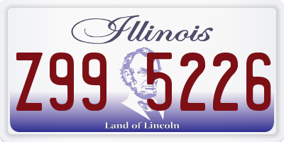 IL license plate Z995226