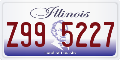 IL license plate Z995227