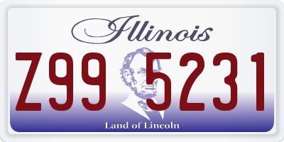IL license plate Z995231