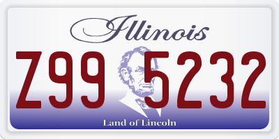 IL license plate Z995232