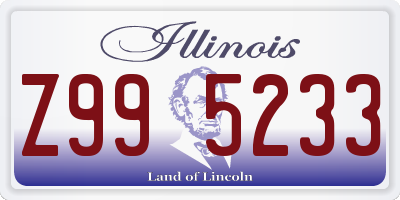IL license plate Z995233