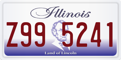IL license plate Z995241