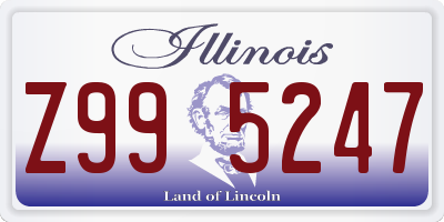 IL license plate Z995247