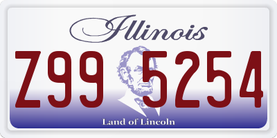 IL license plate Z995254