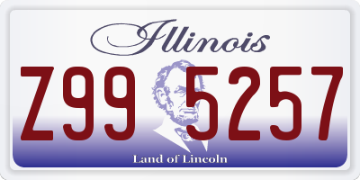 IL license plate Z995257