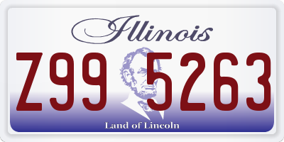 IL license plate Z995263