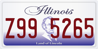 IL license plate Z995265