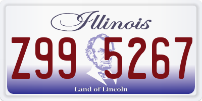 IL license plate Z995267