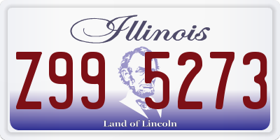 IL license plate Z995273