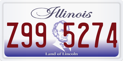 IL license plate Z995274