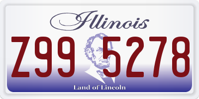 IL license plate Z995278