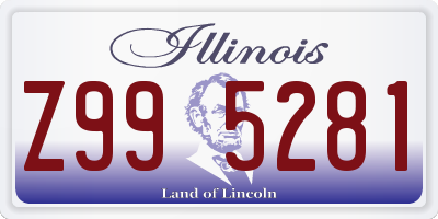 IL license plate Z995281