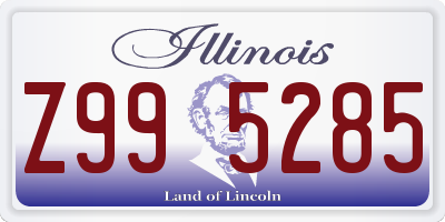 IL license plate Z995285