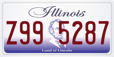 IL license plate Z995287