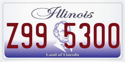 IL license plate Z995300