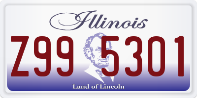 IL license plate Z995301