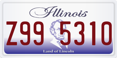 IL license plate Z995310