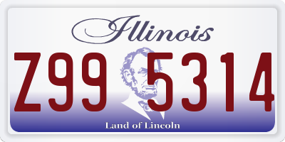 IL license plate Z995314