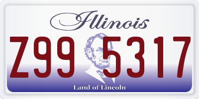 IL license plate Z995317