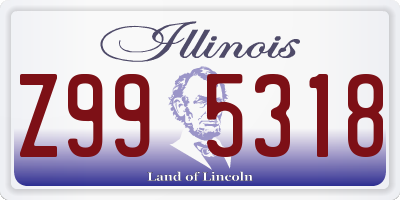 IL license plate Z995318