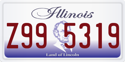 IL license plate Z995319