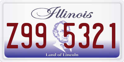 IL license plate Z995321