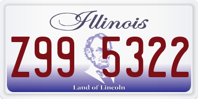 IL license plate Z995322