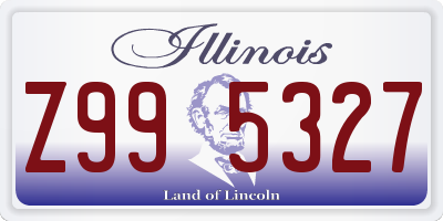 IL license plate Z995327