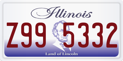 IL license plate Z995332