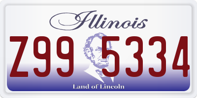 IL license plate Z995334