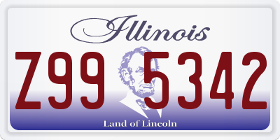 IL license plate Z995342