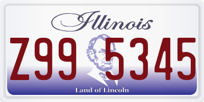 IL license plate Z995345