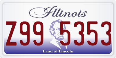 IL license plate Z995353