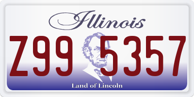 IL license plate Z995357