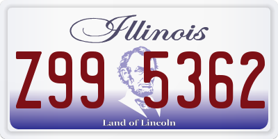 IL license plate Z995362