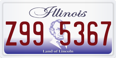 IL license plate Z995367