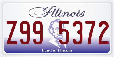 IL license plate Z995372