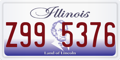 IL license plate Z995376